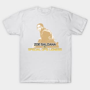 Zoe Saldana in Special Ops: Lioness graphic design by ironpalette T-Shirt